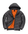 Heren Jas B&C Superhood Jacket JW940 Dark Grey-Neon Orange